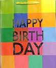Torebka brokat L Happy Birthday 1322-2. Wydawca: Wydawnictwo Diecezjalne i Drukarnia w Sandomierzu. Dadada.pl Opakowanie Torebka brokat L Happy Birthday 1322-2