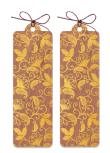 Opakowanie Zakładka drewniana złota Kwiaty