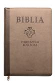 Biblia pierwszego Kościoła z paginat. brązowa. Autor: ks. prof.. Remigiusz Popowski SDB. Dadada.pl Okładka książki Biblia pierwszego Kościoła z paginat. brązowa