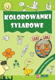 Kolorowanki sylabowe - Samogłoski i onomatopeje. Autor: praca zborowa. Dadada.pl Okładka książki Kolorowanki sylabowe - Samogłoski i onomatopeje