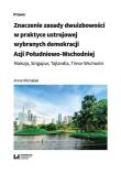 Znaczenie zasady dwuizbowości w praktyce ustrojowej wybranych demokracji Azji Południowo-Wschodniej. Autor: Sikorska-Michalak Anna. Dadada.pl Okładka książki Znaczenie zasady dwuizbowości w praktyce ustrojowej wybranych demokracji Azji Południowo-Wschodniej
