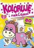 Koloruję i naklejam 2. Autor: Piotr Kozera. Dadada.pl Okładka książki Koloruję i naklejam 2