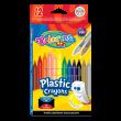 Opakowanie KREDKI ŚWIECOWE OKRĄGŁE PLASTIKOWE WYMAZYWALNE Z GUMKĄ 12 KOL. COLORINO KIDS