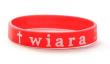 Opakowanie Opaska silikonowa - wiara - czerwony