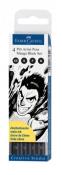 Opakowanie Zestaw do kaligrafii Manga 4szt FABER CASTELL