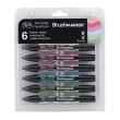 Opakowanie Brush marker komplet 6 szt. PASTEL TONES 0290035 (putty, rose pink, pink pearl, cool aqua, meadow green, pebble blue)