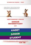 Matematyka z wesołym kangurem - Suplement 2017 (Kadet/Junior/Student). Autor: Opracowanie zbiorowe. Dadada.pl Okładka książki Matematyka z wesołym kangurem - Suplement 2017 (Kadet/Junior/Student)