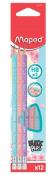 Opakowanie Ołówek Blackpeps Pastel HB z gumką (12szt) MAPED