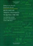 Okładka książki Rozumienie tekstu pisanego w języku obcym...