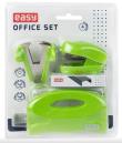 Opakowanie Zestaw zszywacz, dziurkacz, rozszywacz zielony