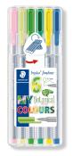 Opakowanie Cienkopis Staedtler triplus Botanical grubość 0.3 mm, 6 kolorów w etui