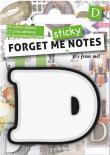 Opakowanie Forget me sticky notes kart samoprzylepne litera D