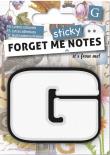 Opakowanie Forget me sticky notes kart samoprzylepne litera G