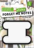 Opakowanie Forget me sticky notes kart samoprzylepne litera I