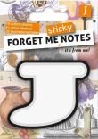 Opakowanie Forget me sticky notes kart samoprzylepne litera J