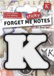 Opakowanie Forget me sticky notes kart samoprzylepne litera K