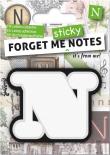 Opakowanie Forget me sticky notes kart samoprzylepne litera N