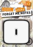 Opakowanie Forget me sticky notes kart samoprzylepne litera O
