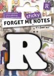 Opakowanie Forget me sticky notes kart samoprzylepne litera R