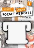 Opakowanie Forget me sticky notes kart samoprzylepne litera T