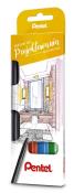 Pisak Sigh Pen 4 kolory PENTEL. Wydawca: PENTEL. Dadada.pl Opakowanie Pisak Sigh Pen 4 kolory PENTEL