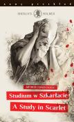 Sherlock Holmes. Studium w szkarłacie pocket. Autor: Sir Arthur Conan Doyle. Dadada.pl Okładka książki Sherlock Holmes. Studium w szkarłacie pocket