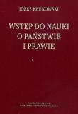Okładka książki Wstęp do nauki o państwie i prawie