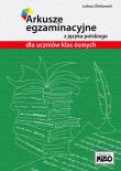 Arkusze egzaminacyjne z języka polskiego dla uczniów klas ósmych. Autor: Łukasz Oliwkowski. Dadada.pl Okładka książki Arkusze egzaminacyjne z języka polskiego dla uczniów klas ósmych
