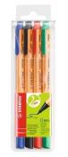 Opakowanie Cienkopis Greenpoint etui 4 kolory STABILO