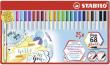Opakowanie Flamastry Pen 68 brush etui met. 25 kol STABILO