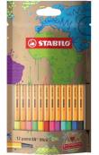 Opakowanie Flamastry Pen 68 Mini mySTABILOdesign 12 kolorów