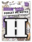 Opakowanie Forget me sticky notes kart samoprzylepne litera H