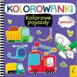 Kolorowanki z naklejkami Kolorowe pojazdy. Autor: Opracowanie zbiorowe. Dadada.pl Okładka książki Kolorowanki z naklejkami Kolorowe pojazdy