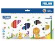 Kredki świecowe Milan Plastipastel 30 kolorów w kartonowym opakowaniu. Wydawca: MILAN. Dadada.pl Opakowanie Kredki świecowe Milan Plastipastel 30 kolorów w kartonowym opakowaniu