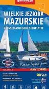 Mapa tur. -Wielkie jeziora mazurskie 1:50 000. Autor: Opracowanie zbiorowe. Dadada.pl Okładka książki Mapa tur. -Wielkie jeziora mazurskie 1:50 000
