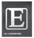Opakowanie Metalowa zakładka - Litera E Clip-on