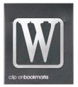 Opakowanie Metalowa zakładka - Litera W Clip-on