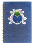 Opakowanie Notes na spirali A5 Jeans Skarabeusz