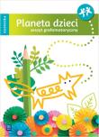 Planeta dzieci Pięciolatek. Zeszyt grafomotoryczny. Autor: Beata Gawrońska, Emilia Raczek. Dadada.pl Okładka książki Planeta dzieci Pięciolatek. Zeszyt grafomotoryczny