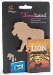 Opakowanie WoodLand Lion drewniana zakładka do książki - lew