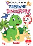 Zabawne dinozaury. Kolorowanka z naklejkami. Autor: KATARZYNA RATAJSZCZAK, ADAM GDULA, HUBERT WŁODARCZYK. Dadada.pl Okładka książki Zabawne dinozaury. Kolorowanka z naklejkami