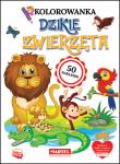 Kolorowanka Dzikie zwierzęta z naklejkami. Autor: KATARZYNA RATAJSZCZAK, ADAM GDULA. Dadada.pl Okładka książki Kolorowanka Dzikie zwierzęta z naklejkami
