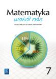 Matematyka wokół nas zeszyt ćwiczeń dla klasy 7 szkoły podstawowej 177702. Autor: Drążek Anna, Duvnjak Ewa, Kokiernak-Jurkiewicz Ewa. Dadada.pl Okładka książki Matematyka wokół nas zeszyt ćwiczeń dla klasy 7 szkoły podstawowej 177702