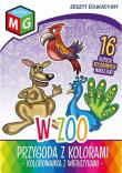 Okładka książki Przygoda z kolorami - w zoo - kolorowanka z wierszykami