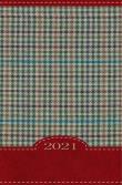 Opakowanie Terminarz 2021 B7 Mały Kolorowy Kratka czerwona