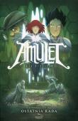 Amulet T.4 Ostatnia rada. Autor: Kibuishi Kazu. Dadada.pl Okładka książki Amulet T.4 Ostatnia rada
