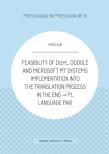 Feasibility of DeepL, Google and Microsoft MT. Autor: Kur Maciej. Dadada.pl Okładka książki Feasibility of DeepL, Google and Microsoft MT