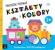 Okładka książki Maluszek poznaje kształty i kolory. Książeczka z dużymi naklejkami 1+