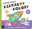Okładka książki Maluszek poznaje kształty i kolory. Książeczka z dużymi naklejkami 2+