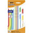 Opakowanie Ołówek + gumki BIC Evolution Stripes 646 HB Blister 4+4szt